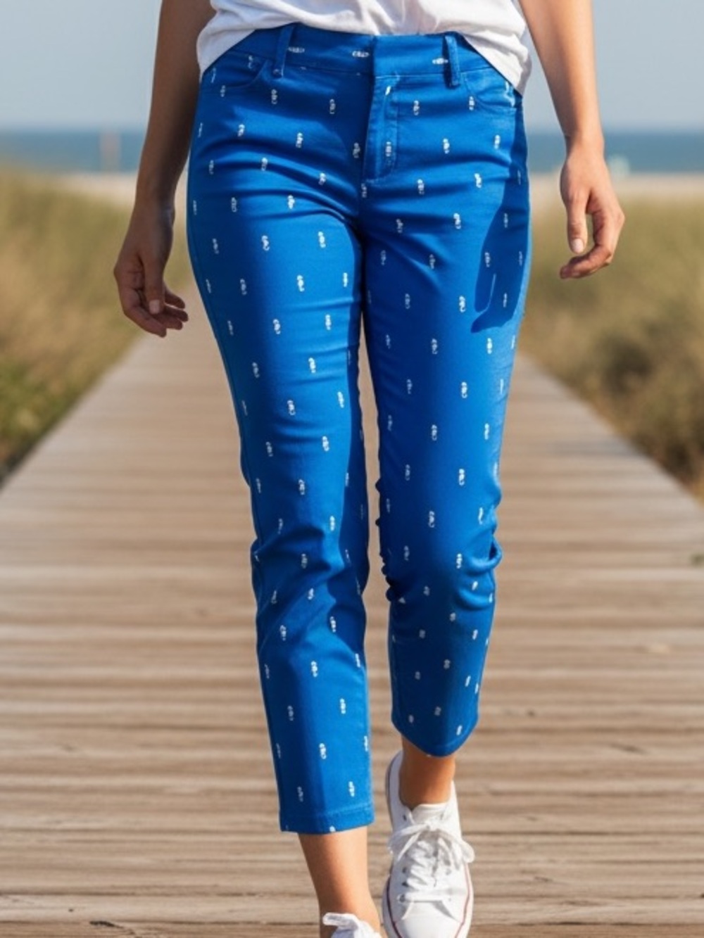 Banana Republic Hampton Fit Pants Whimsical Preppy Golf Resort-wear Novelty